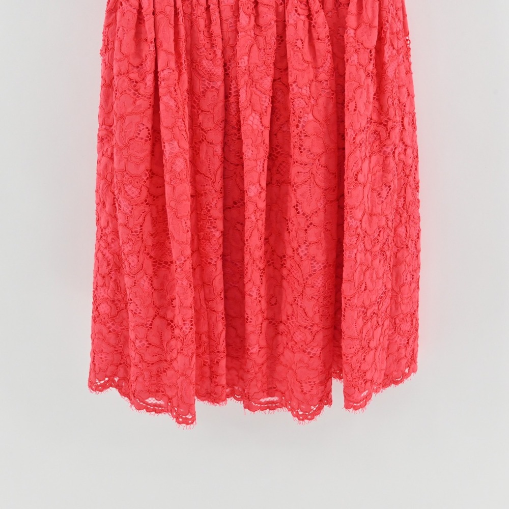 Kate Spade High Low Lace‎ Dress Size 00 Take A Walk On The Wild Side Geranium - Picture 13 of 13
